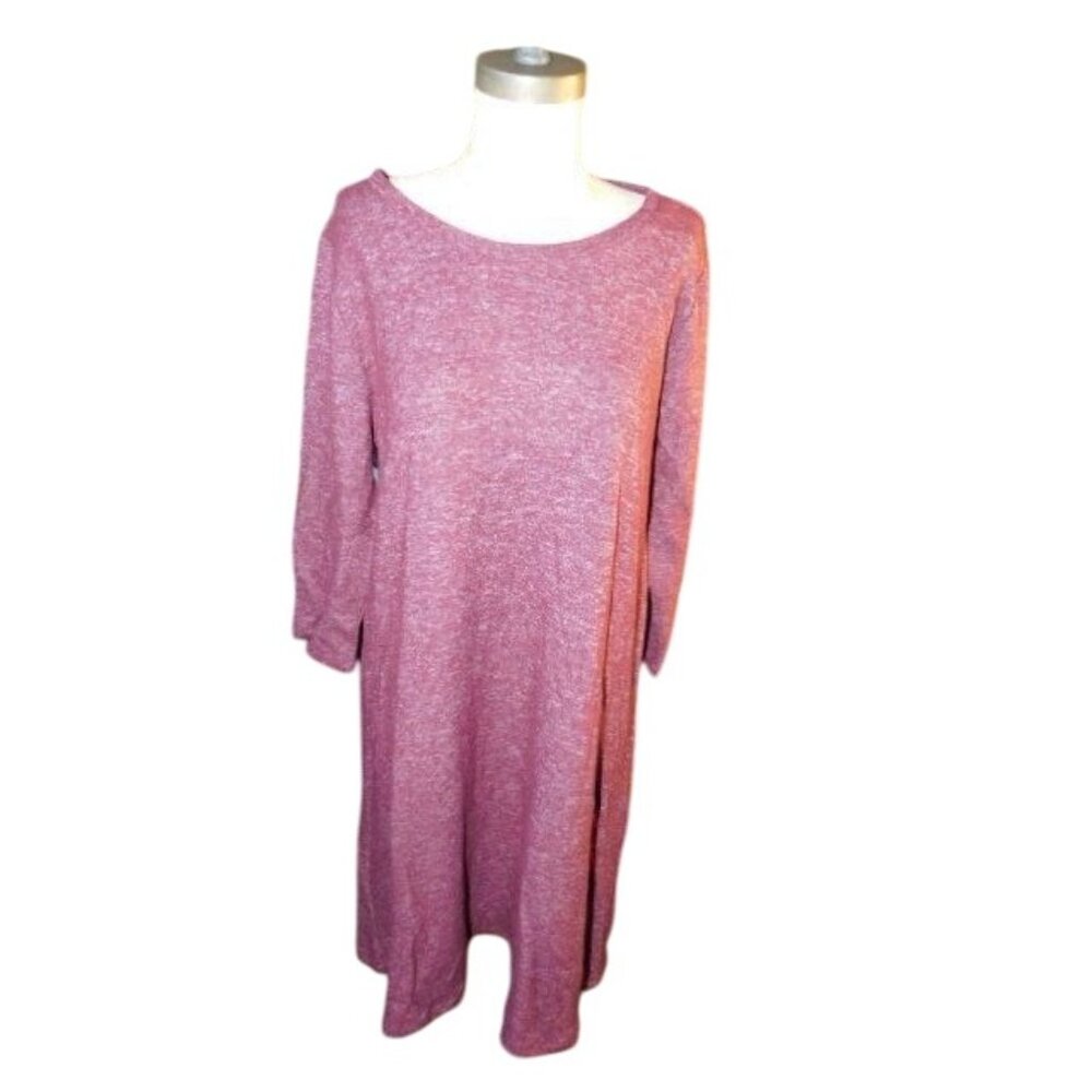 Mix by 41 Hawthorne Size 1X Plus Size Heather Knit Comfy Dress NWT